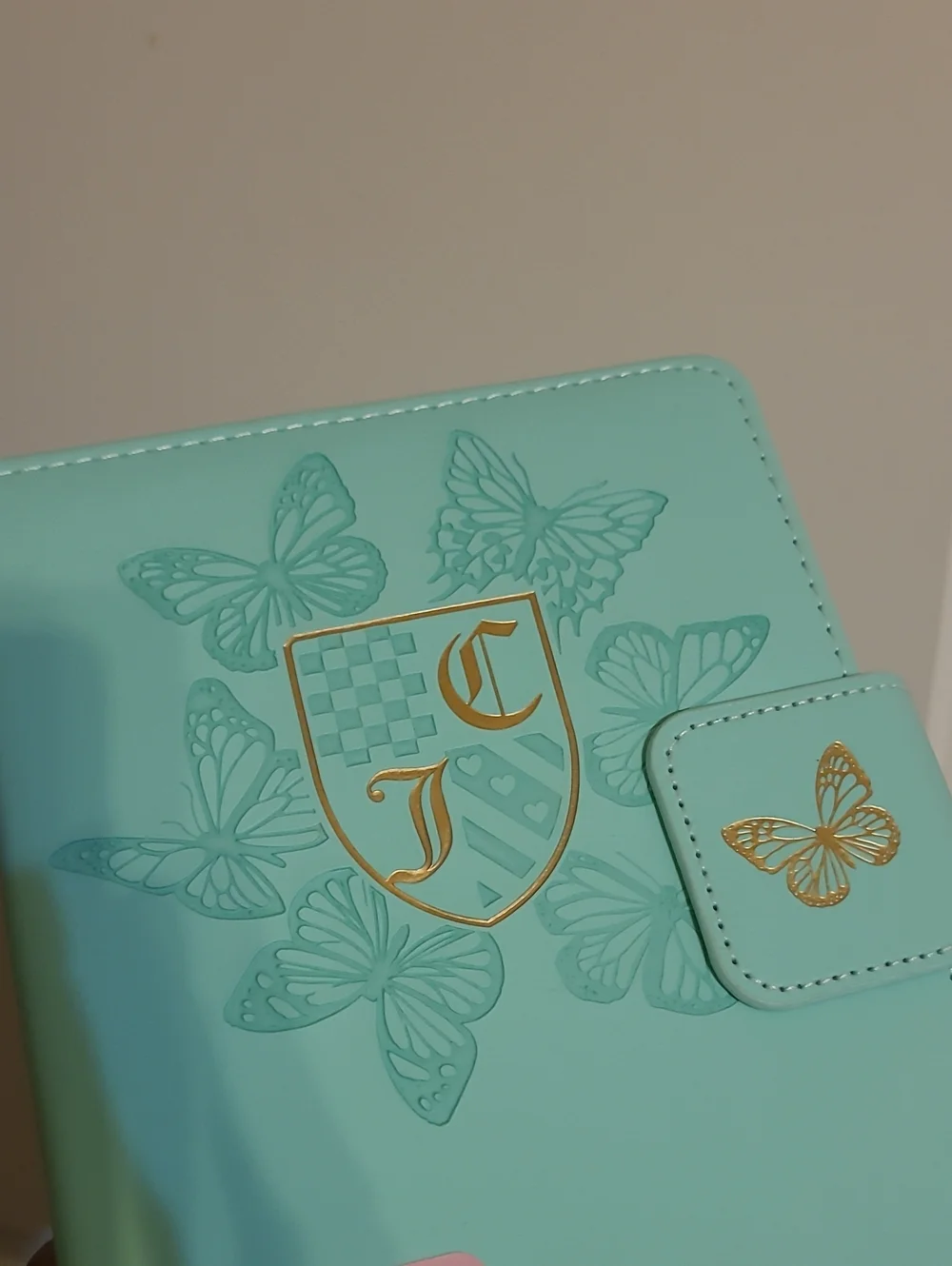 Juicy Couture Turquoise Butterfly Snap Journal